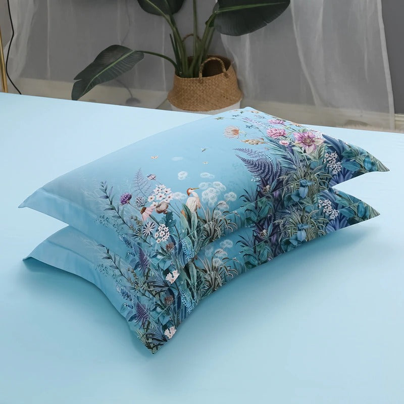 Himmelblaues Kissenbezug – 100% Ägyptische Baumwolle | Floweris NUMENCE Pillowcases & Shams