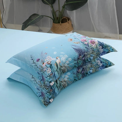 Himmelblaues Kissenbezug – 100% Ägyptische Baumwolle | Floweris NUMENCE Pillowcases & Shams