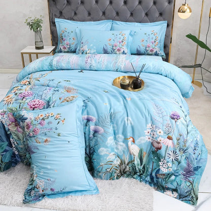 Himmelblaues Kissenbezug – 100% Ägyptische Baumwolle | Floweris NUMENCE Pillowcases & Shams
