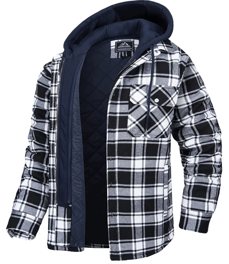 Karierte Jacke mit Kapuze für Männer | Herman NUMENCE Jackets