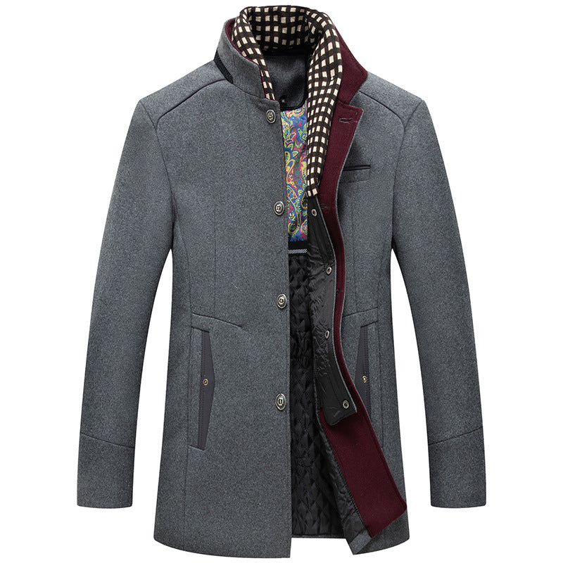 Langer Herrenmantel aus winddichtem Wollfleece | Dieter NUMENCE Jackets