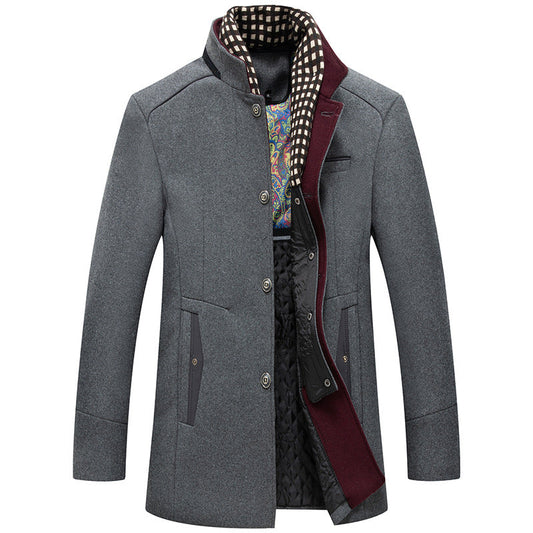 Langer Herrenmantel aus winddichtem Wollfleece | Dieter NUMENCE Jackets