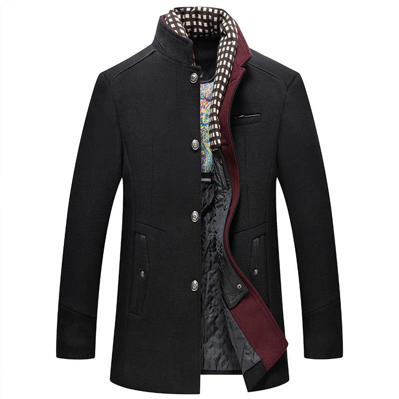 Langer Herrenmantel aus winddichtem Wollfleece | Dieter NUMENCE Jackets