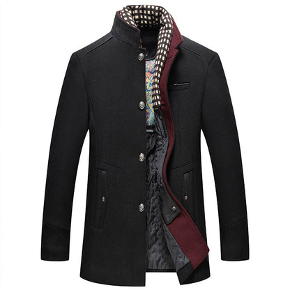 Langer Herrenmantel aus winddichtem Wollfleece | Dieter NUMENCE Jackets