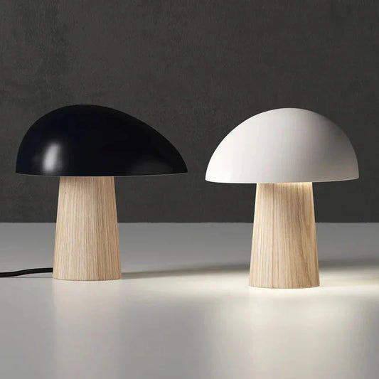 Moderne Minimalistische Tischlampe mit Holzfuß | Alanor NUMENCE Table Lamp