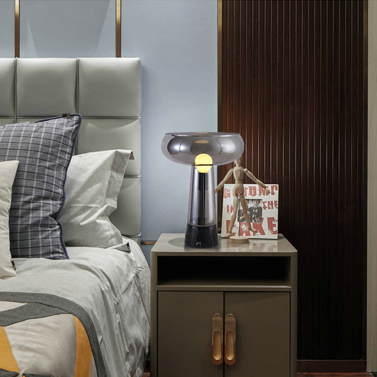 Stilvolle kreative Glas-LED-Art-Déco-Tischlampe mit Marmorbasis | Talais NUMENCE Table Lamp