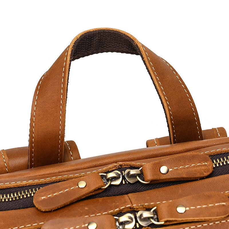 Vintage Echtes Leder Rucksack - Reise Tasche für Herren & Damen | Olaon NUMENCE Backpack