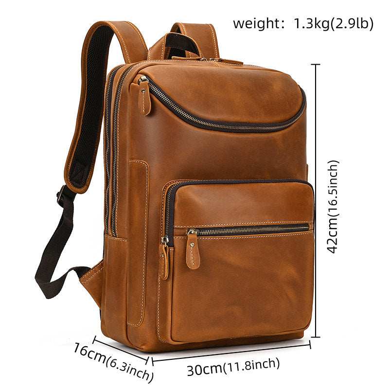 Vintage Echtes Leder Rucksack - Reise Tasche für Herren & Damen | Olaon NUMENCE Backpack