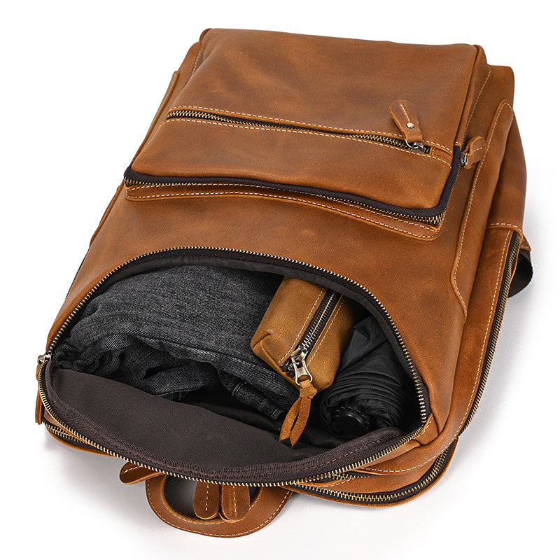 Vintage Echtes Leder Rucksack - Reise Tasche für Herren & Damen | Olaon NUMENCE Backpack